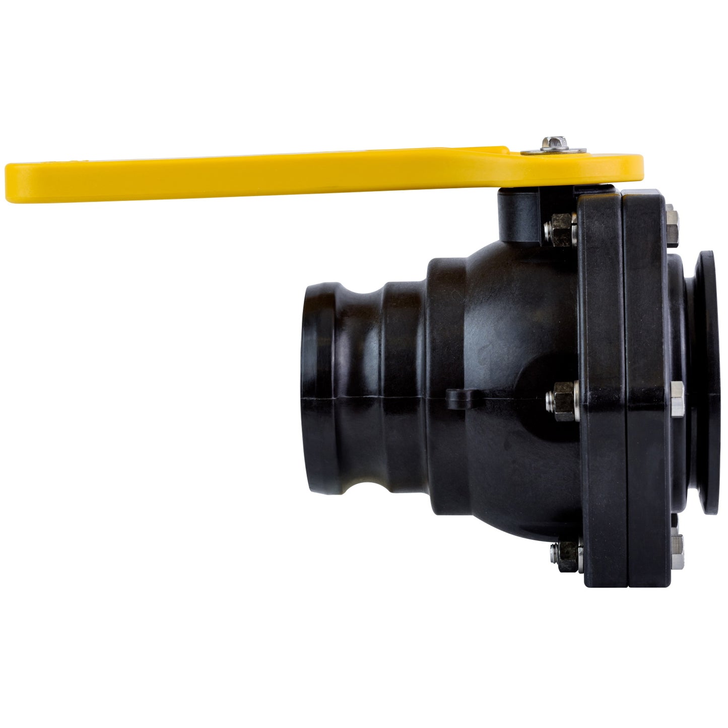 PP Valve Ball Stubby 3-inch Flange X 3-inch MQDC | MVSF300FP | TerreMax | Category-Valve, Connector Type-Male QDC, Connector Type-Manifold Flange