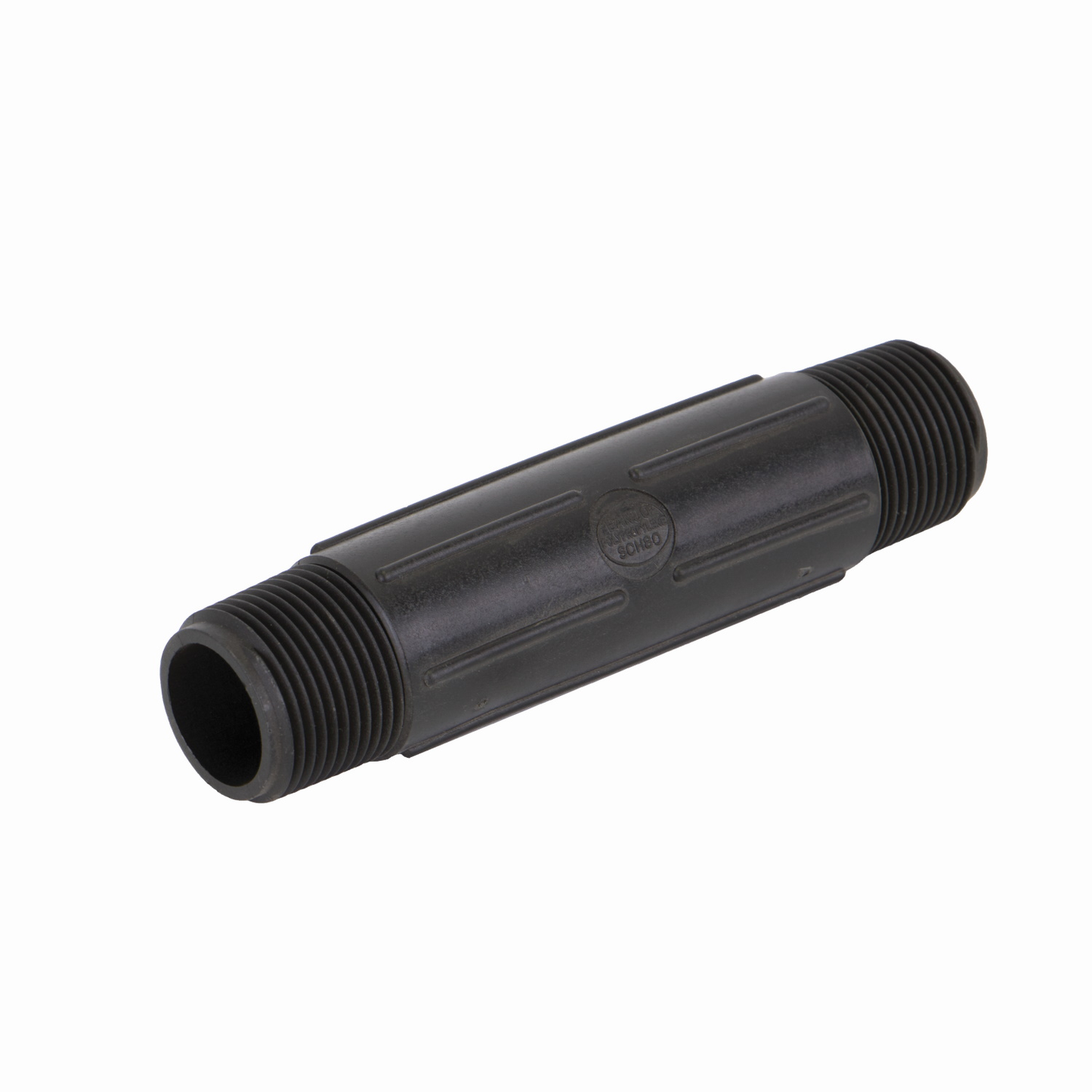 PP Adapter 6-inch Long 1-inch MNPT X 1-inch MNPT | NIP100-6 | Banjo Corporation | Category-Adapter, Connector Type-Male NPT, Material-Polypropylene