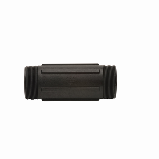 PP Adapter 6-inch Long 2-inch MNPT X 2-inch MNPT | NIP200-6 | Banjo Corporation | Category-Adapter, Connector Type-Male NPT, Material-Polypropylene