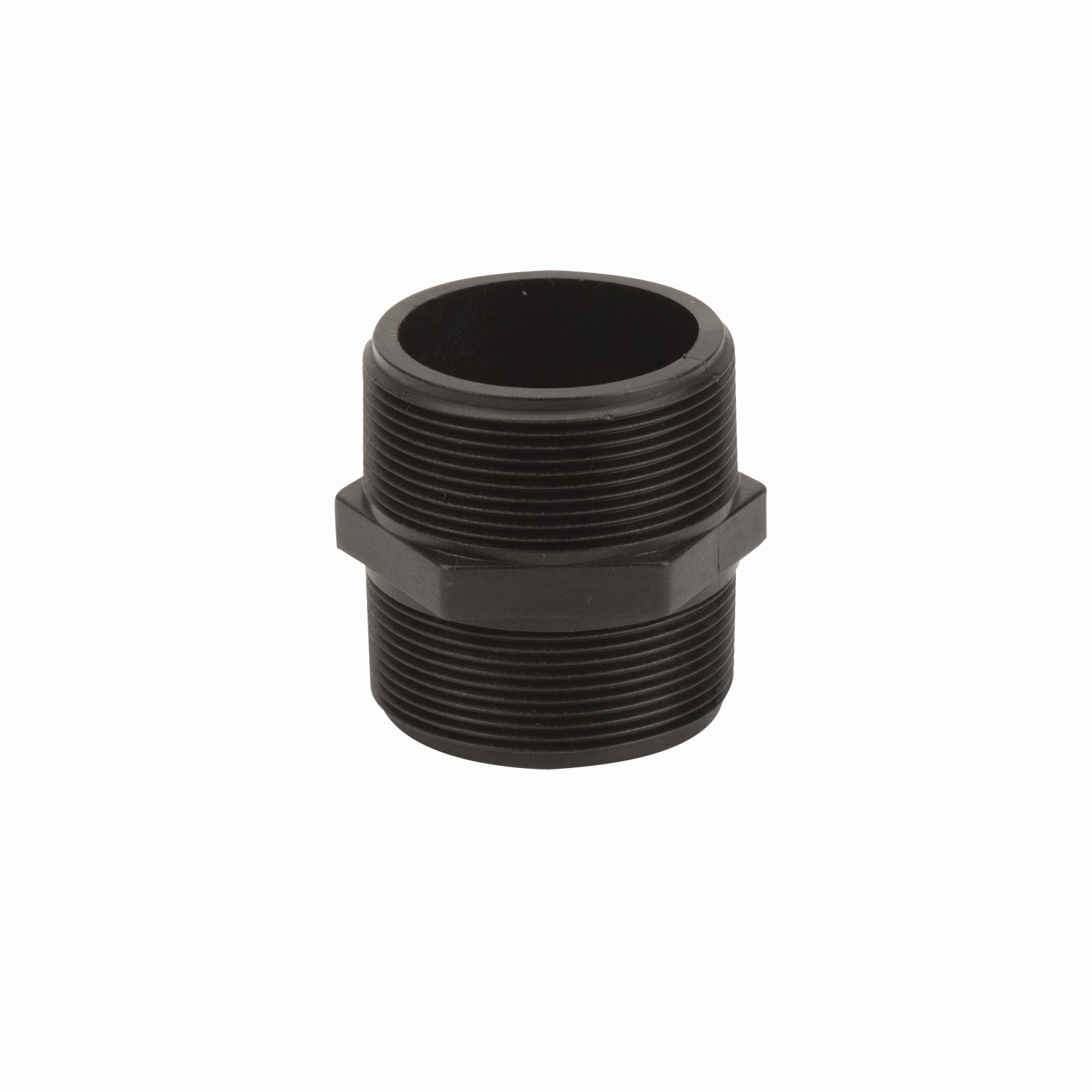 PP Adapter Short 2-inch MNPT X 2-inch MNPT | NIP200-SH | Banjo Corporation | Category-Adapter, Connector Type-Male NPT, Material-Polypropylene