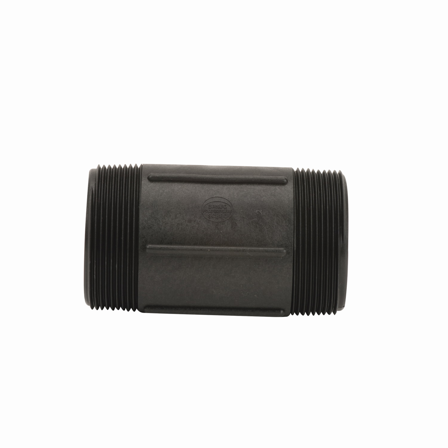 PP Adapter 6-inch Long 3-inch MNPT X 3-inch MNPT | NIP300-6 | Banjo Corporation | Category-Adapter, Connector Type-Male NPT, Material-Polypropylene
