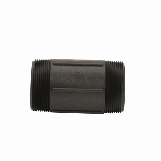 PP Adapter 6-inch Long 3-inch MNPT X 3-inch MNPT | NIP300-6 | Banjo Corporation | Category-Adapter, Connector Type-Male NPT, Material-Polypropylene