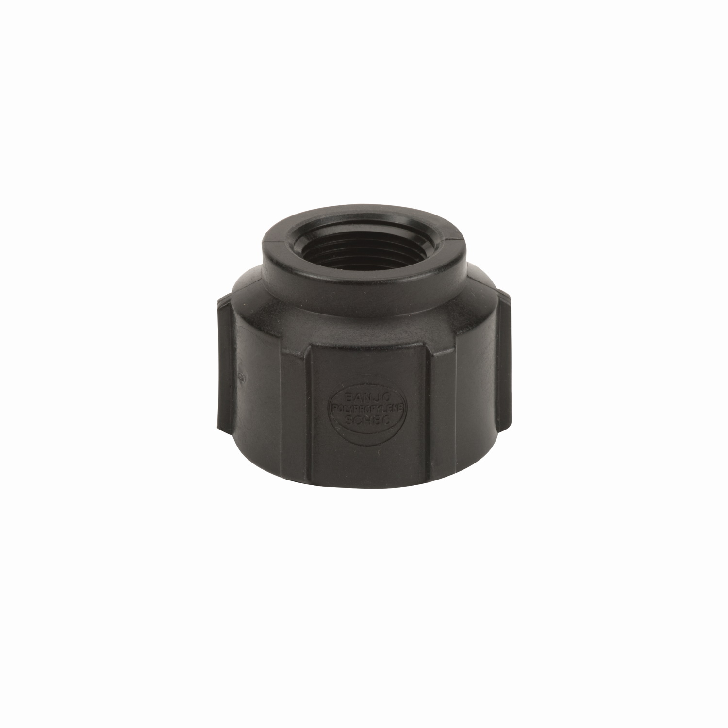 PP Adapter 1 1/2-inch FNPT X 1-inch FNPT | RC150-100 | Banjo Corporation | Category-Adapter, Connector Type-Female NPT, Material-Polypropylene