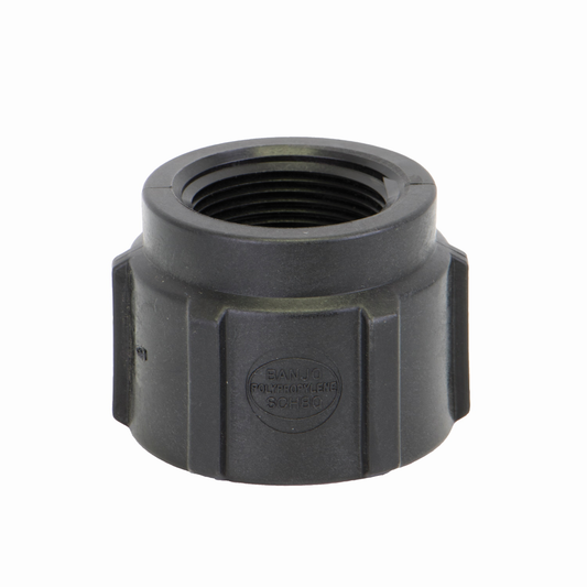 PP Adapter 1 1/2-inch FNPT X 1 1/4-inch FNPT | RC150-125 | Banjo Corporation | Category-Adapter, Connector Type-Female NPT, Material-Polypropylene