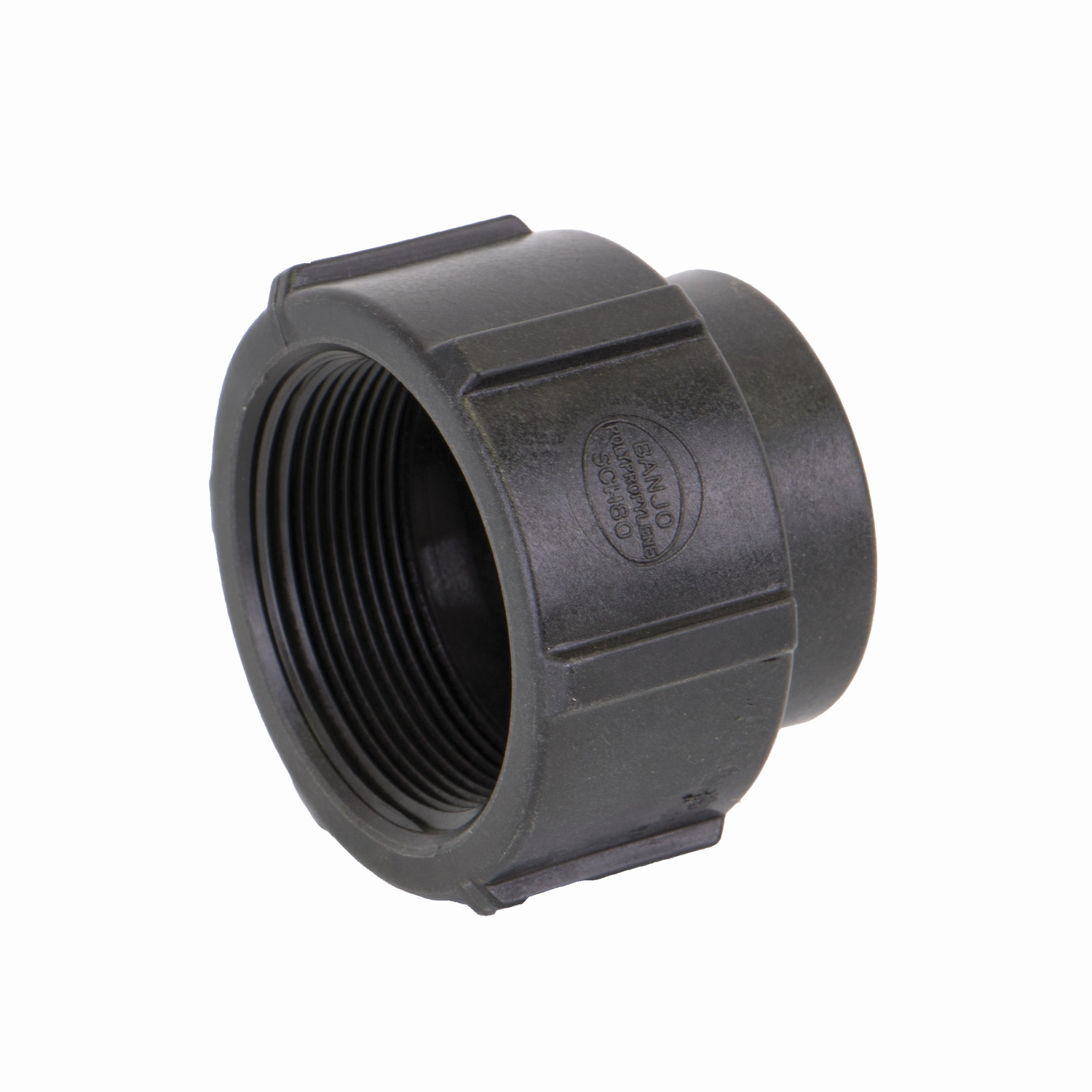 PP Adapter 2-inch FNPT X 1 1/4-inch FNPT | RC200-125 | Banjo Corporation | Category-Adapter, Connector Type-Female NPT, Material-Polypropylene