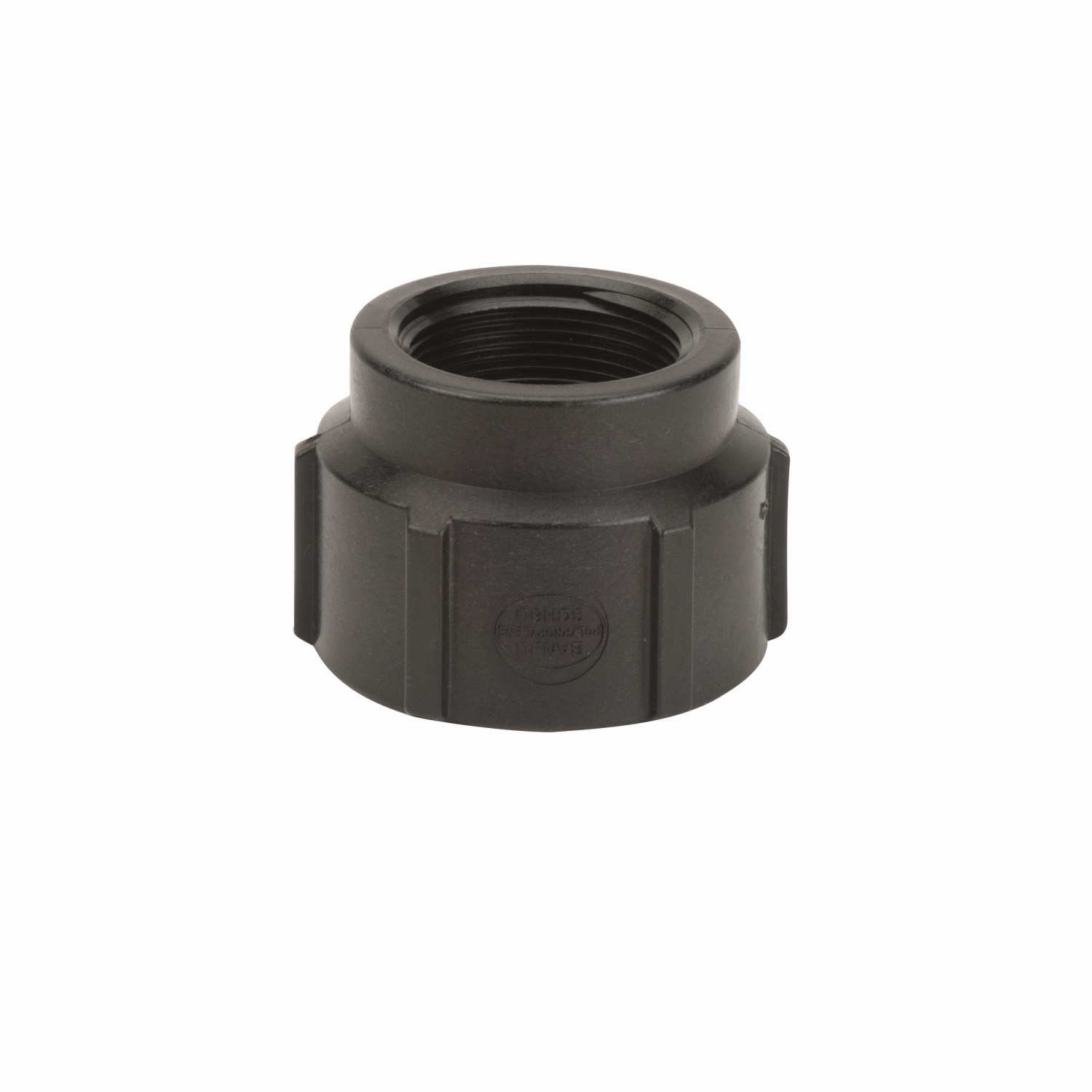 PP Adapter 2-inch FNPT X 1 1/2-inch FNPT | RC200-150 | Banjo Corporation | Category-Adapter, Connector Type-Female NPT, Material-Polypropylene