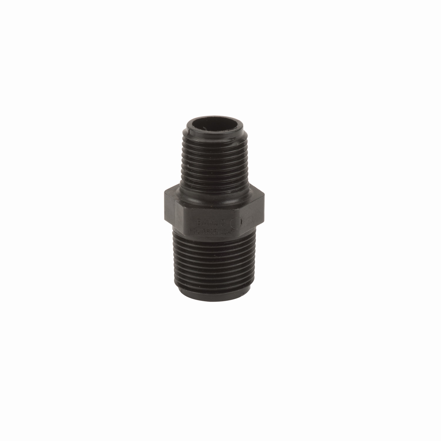 PP Adapter 3/4-inch MNPT X 1/2-inch MNPT | RN075-050 | Banjo Corporation | Category-Adapter, Connector Type-Male NPT, Material-Polypropylene