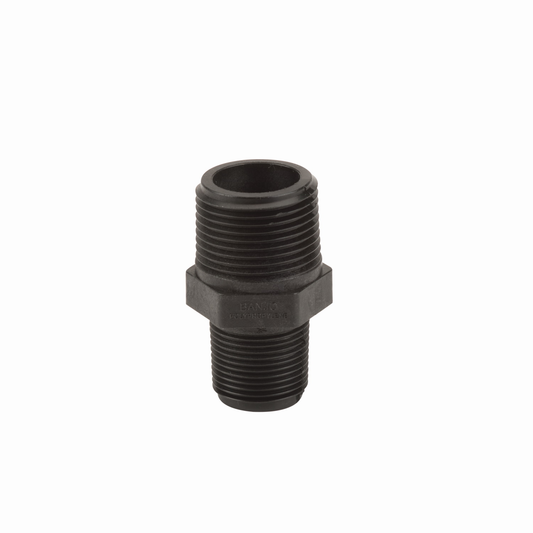 PP Adapter 1-inch MNPT X 3/4-inch MNPT | RN100-075 | Banjo Corporation | Category-Adapter, Connector Type-Male NPT, Material-Polypropylene
