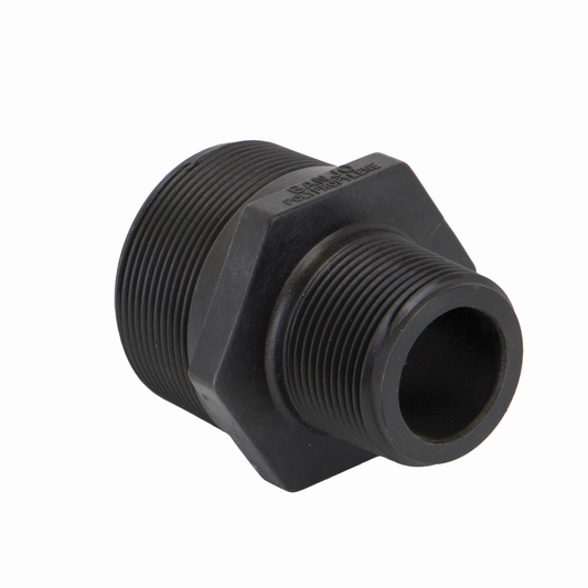 PP Adapter 2-inch MNPT X 1 1/4-inch MNPT | RN200-125 | Banjo Corporation | Category-Adapter, Connector Type-Male NPT, Material-Polypropylene