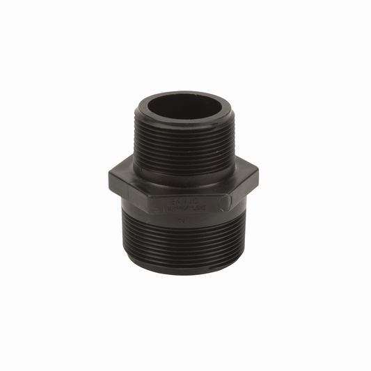 PP Adapter 2-inch MNPT X 1 1/2-inch MNPT | RN200-150 | Banjo Corporation | Category-Adapter, Connector Type-Male NPT, Material-Polypropylene
