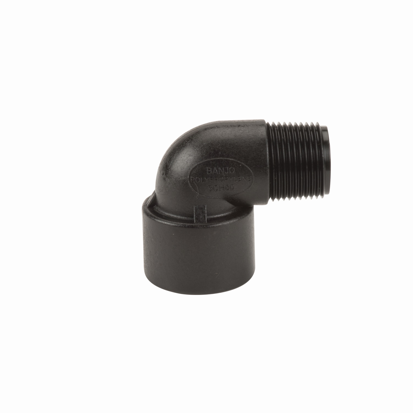PP Elbow 90 DEG 3/4-inch MNPT X 3/4-inch FNPT | SL075-90 | Banjo Corporation | Category-Elbow, Connector Type-Female NPT, Connector Type-Male NPT