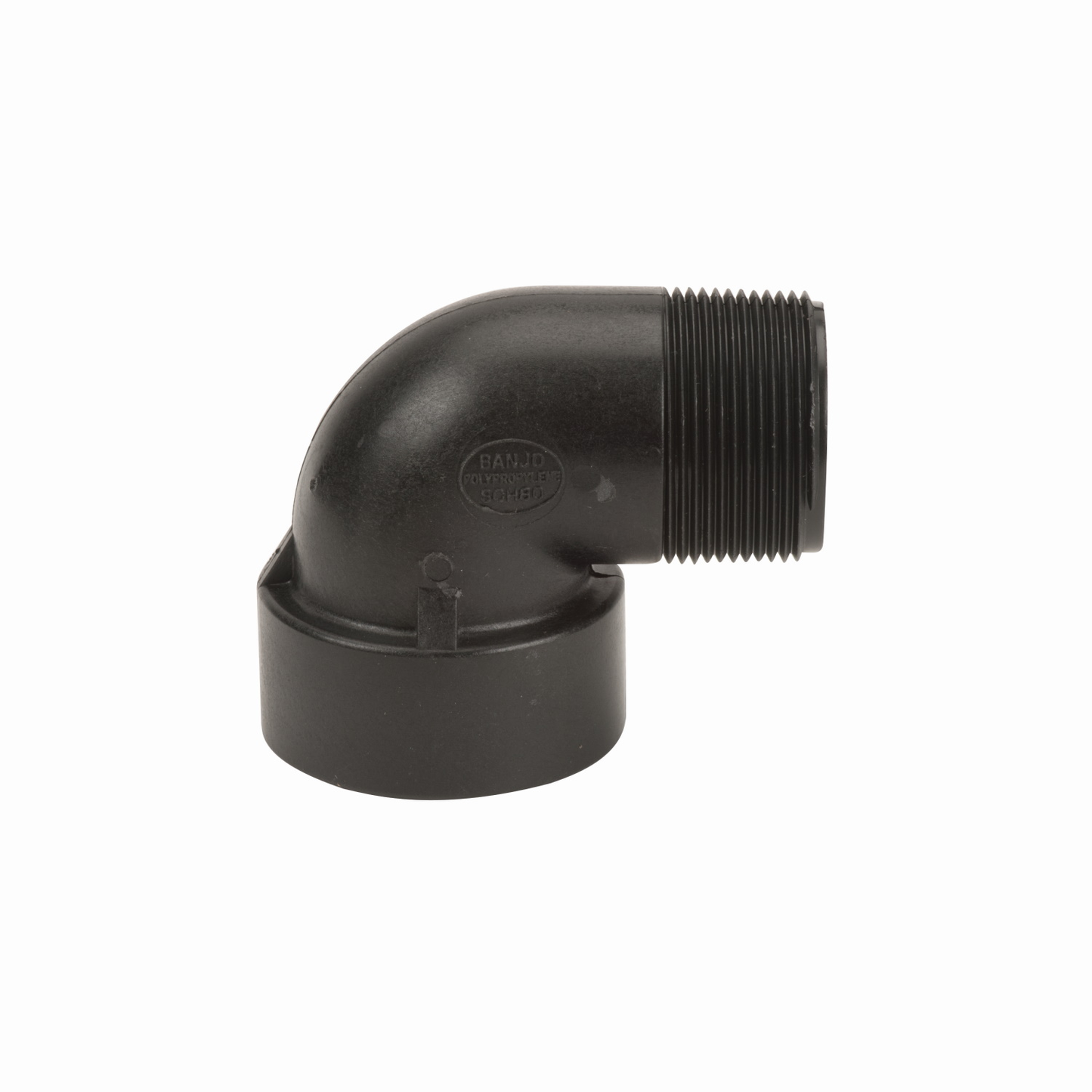 PP Elbow 90 DEG 1 1/2-inch MNPT X 1 1/2-inch FNPT | SL150-90 | Banjo Corporation | Category-Elbow, Connector Type-Female NPT, Connector Type-Male NPT