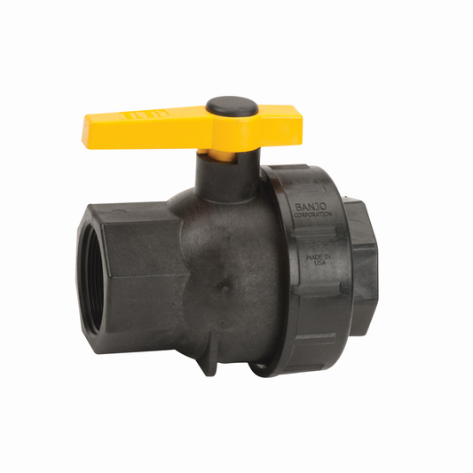 2-inch FP Single Union Spinweld Valve | SUV200FP | Banjo Corporation | Category-Valve, Connector Type-Female NPT, Material-Polypropylene