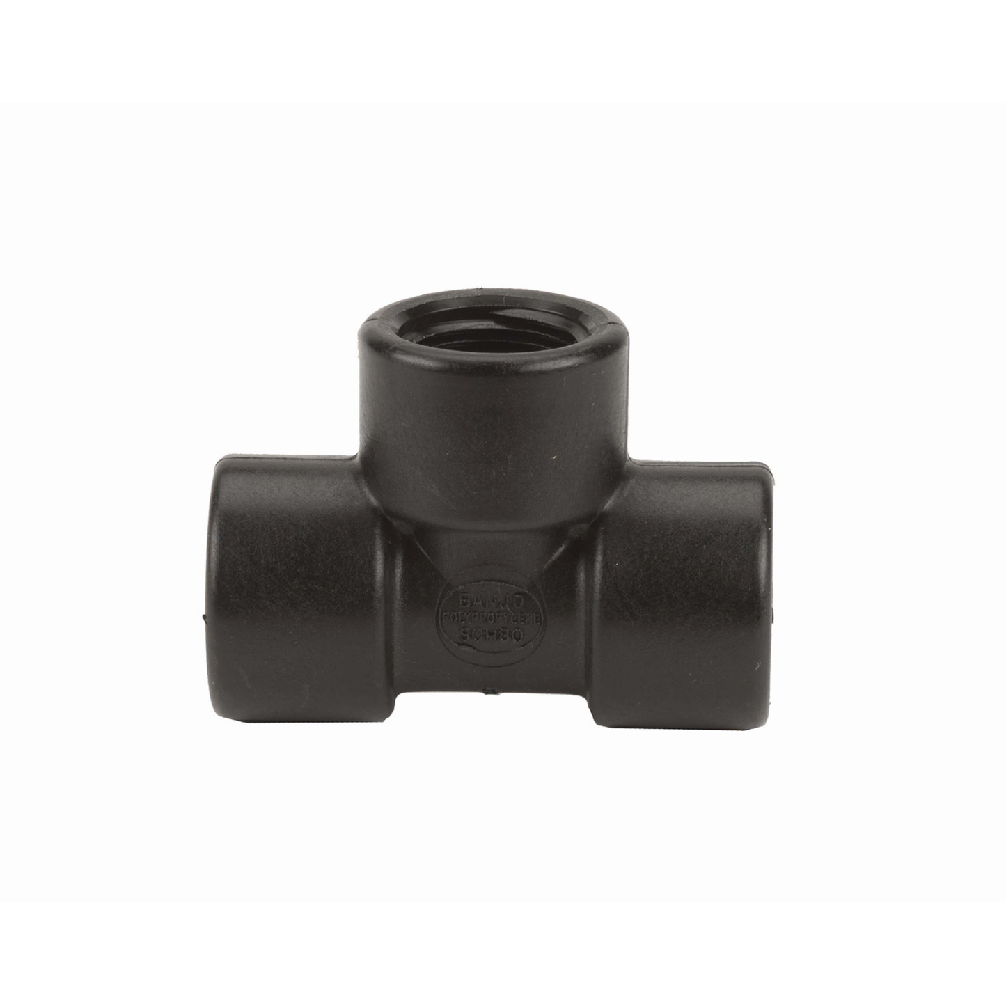 PP Tee 3/4-inch FNPT X 3/4-inch FNPT | TEE075 | Banjo Corporation | Category-Tee, Connector Type-Female NPT, Material-Polypropylene