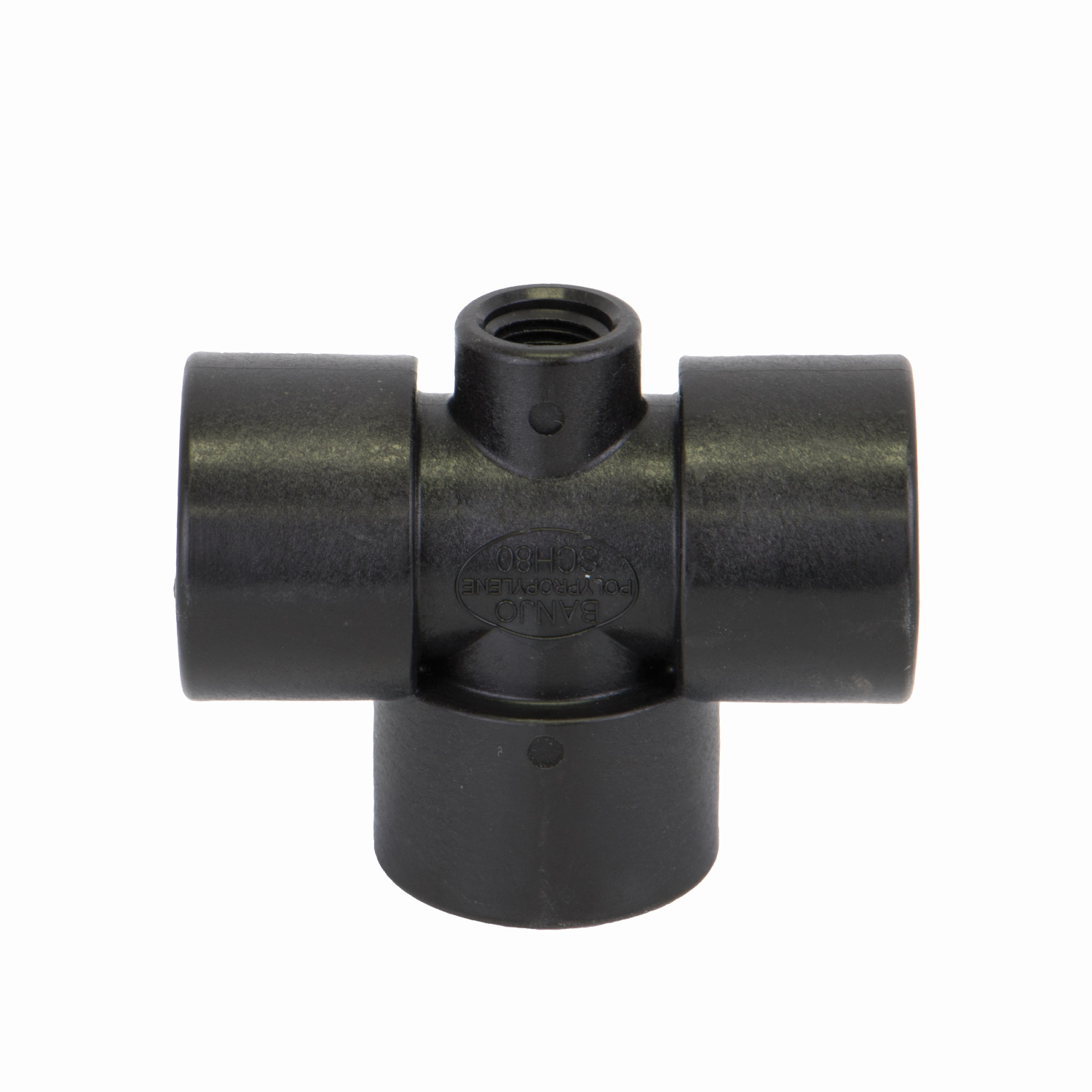 3/4-inch Poly T w/ 1/4-inch Female Thread | TEG075 | Banjo Corporation | Category-Tee, Connector Type-Female NPT, Size-0.25-inch