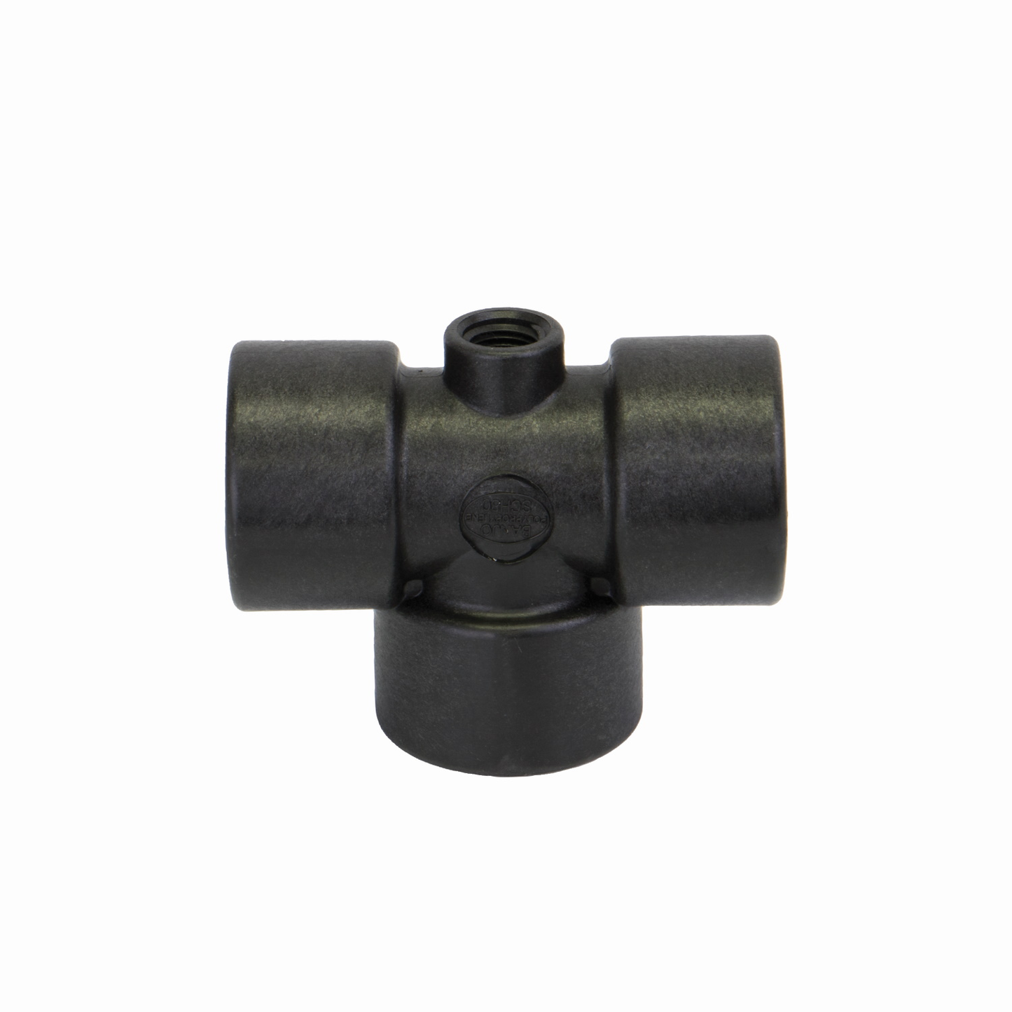 1-inch Poly Tee w/ 1/4-inch Female Thread | TEG100 | Banjo Corporation | Category-Tee, Connector Type-Female NPT, Size-0.25-inch