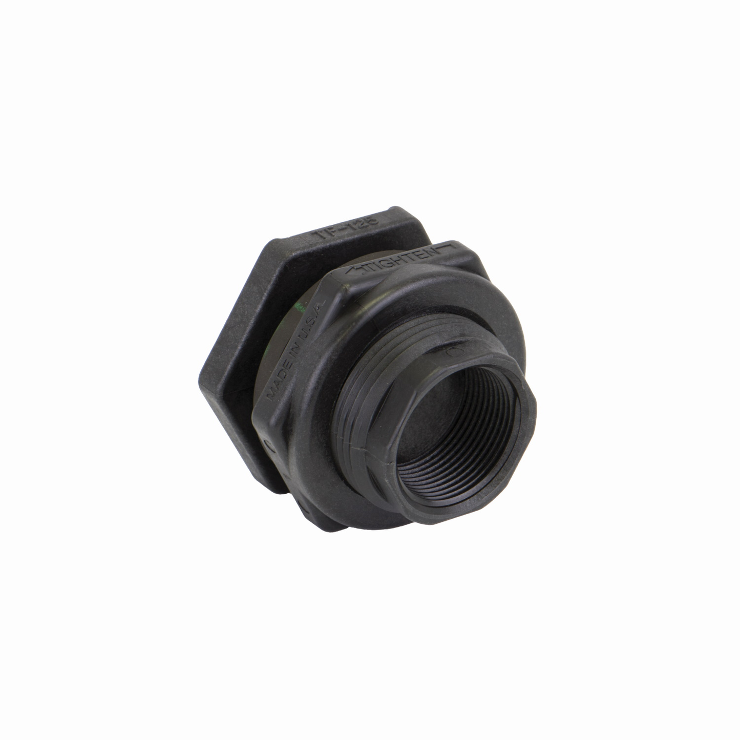 1 1/4" Poly Bulkhead Flange w/ FKM Gasket