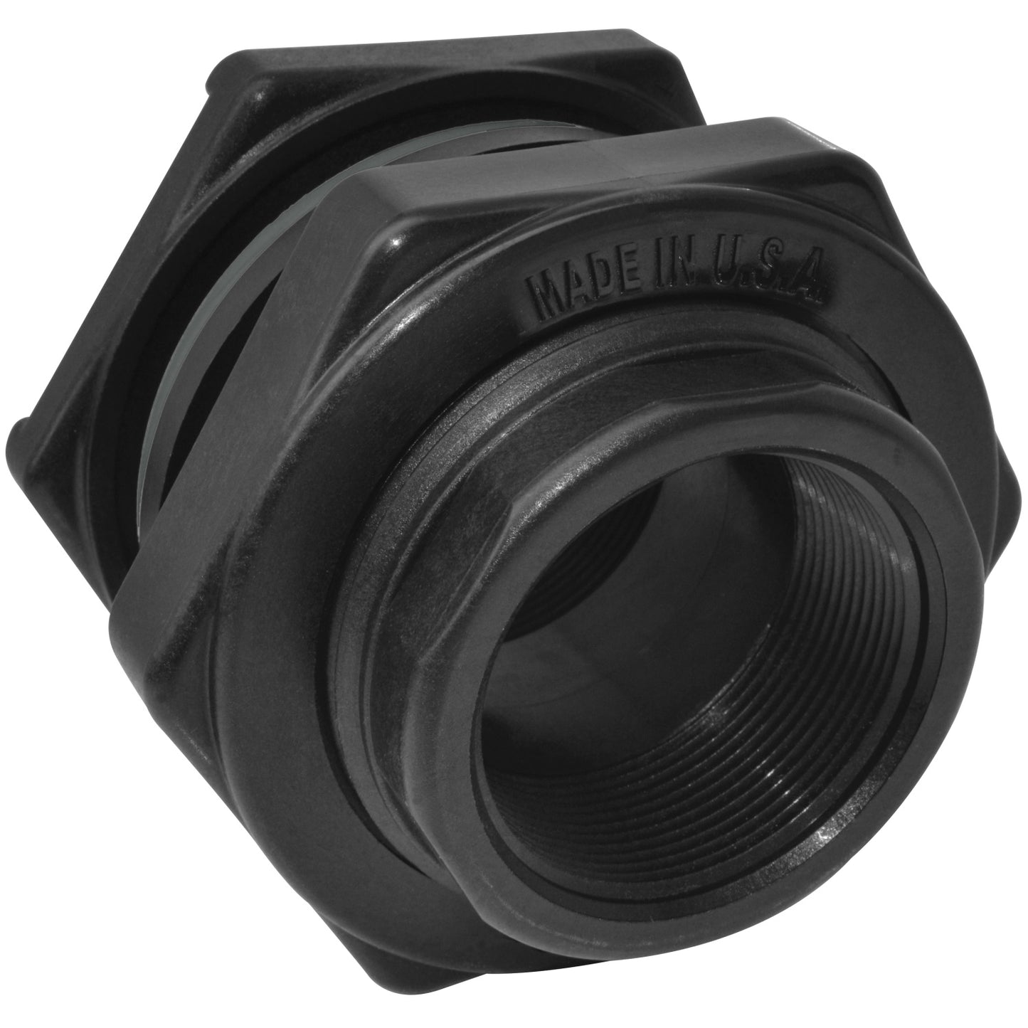 PP Bulkhead 1 1/2-inch FNPT X 1 1/2-inch FNPT | TF150 | TerreMax | Category-Bulkhead, Connector Type-Female NPT, Material-Polypropylene