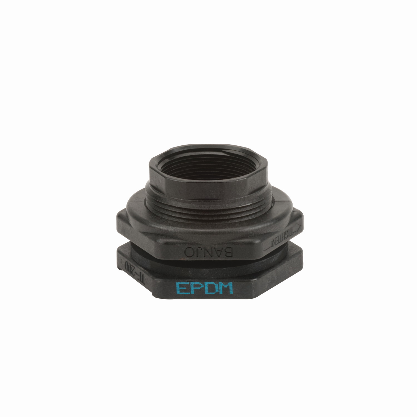 PP Bulkhead 2-inch FNPT X 2-inch FNPT | TF200 | Banjo Corporation | Category-Bulkhead, Connector Type-Female NPT, Material-Polypropylene