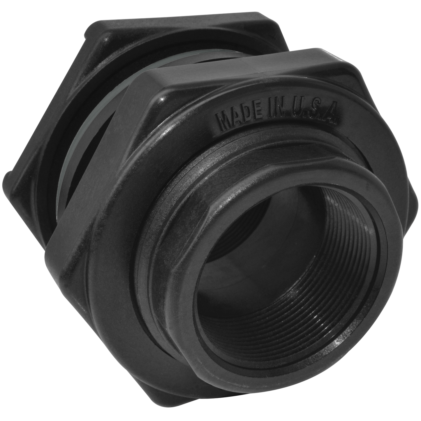 PP Bulkhead 2-inch FNPT X 2-inch FNPT | TF220 | TerreMax | Category-Bulkhead, Connector Type-Female NPT, Material-Polypropylene