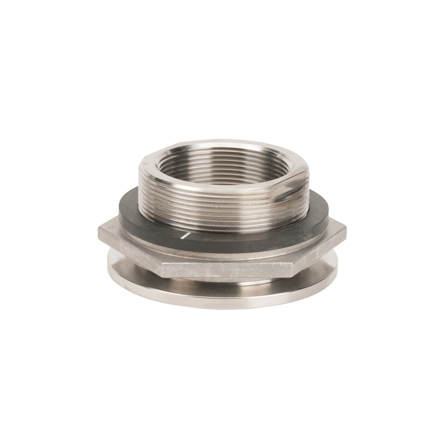3-inch SS Bulkhead Tank Fitting w/ EPDM Gasket | TF300SS | Banjo Corporation | Category-Bulkhead, Connector Type-Female NPT, Material-Stainless Steel