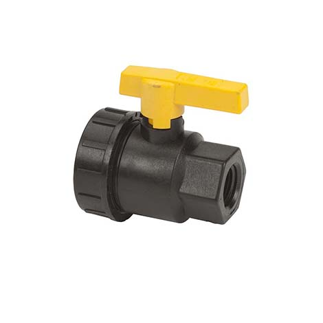 1/2-inch FP Single Union Valve FKM | UV050FPV | Banjo Corporation | Category-Valve, Connector Type-Female NPT, Material-Polypropylene