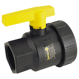 1-inch X 1-inch Poly Single Union Valve FKM | UV100FPV | Banjo Corporation | Category-Valve, Connector Type-Female NPT, Material-Polypropylene