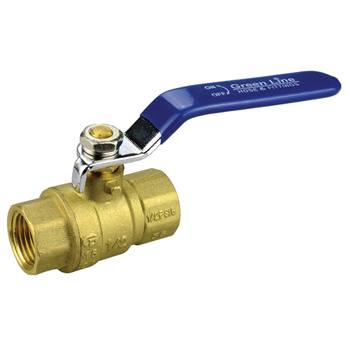 FULL PORT BRASS BALL VALVE 1/2-inch | V202-050 | Greenline Hose & Fittings | Category-Valve, Connector Type-Female NPT, Material-Brass