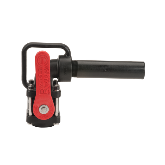 1 1/2-inch Nozzle Valve w/ 90 DEG Elbow | VA150 | Banjo Corporation | Category-Valve, Connector Type-Female NPT, Material-Polypropylene