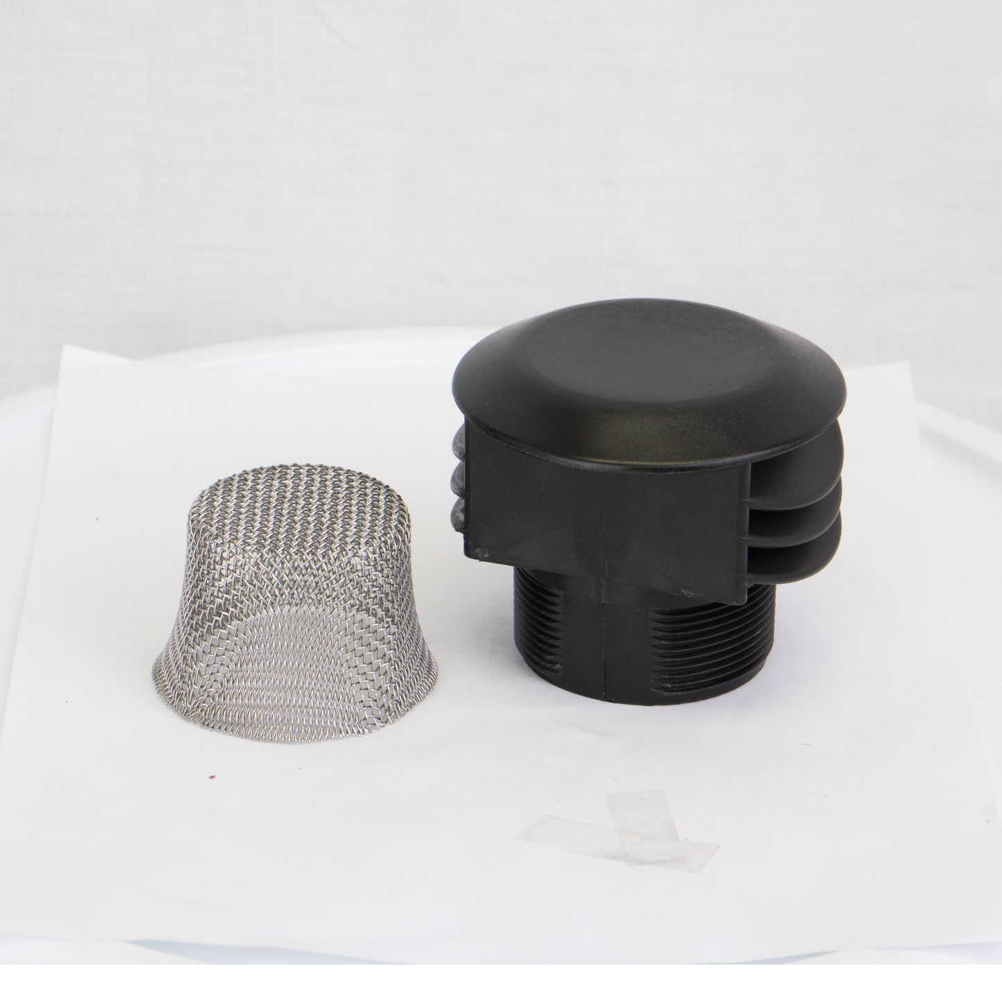 2-inch Anti Vortex Vent Cap w/ 12 Mesh SS Screen | VC230 | Banjo Corporation | Category-Bulkhead, Connector Type-Male NPT, Material-Polypropylene