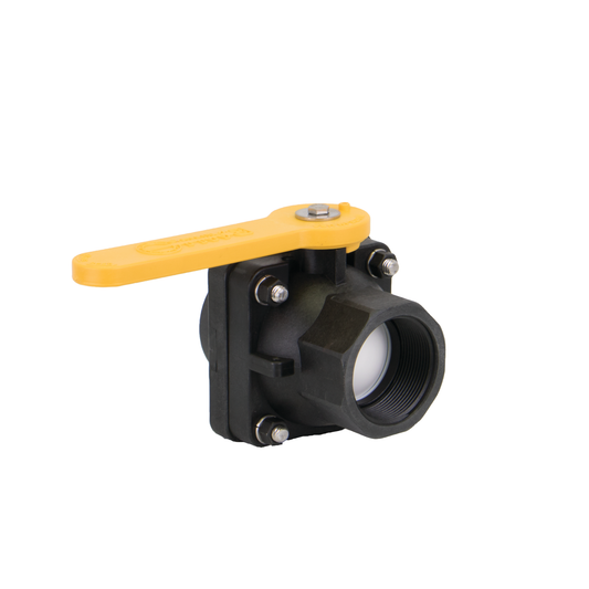 2-inch Female NPT X 2-inch Female NPT Valve | VS204FP | Banjo Corporation | Category-Valve, Connector Type-Female NPT, Material-Polypropylene