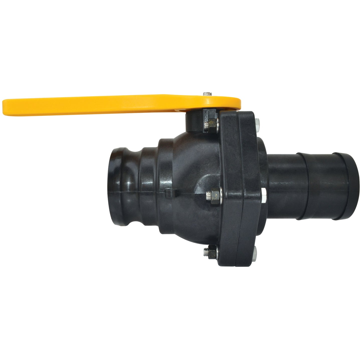 PP Valve Full Port Stubby 3-inch MQDC X 3-inch HB | VSFHB300FP | TerreMax | Category-Valve, Connector Type-HB, Connector Type-Male QDC