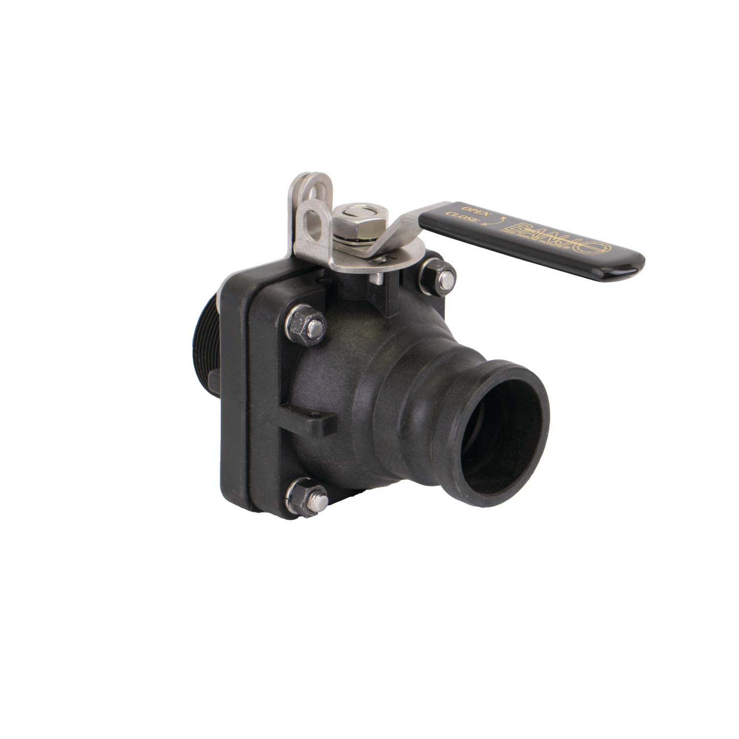 2-inch FP Male Adapter X 2-inch MNPT Valve w/ SS Ball, Stem, Handle | VSFMT204HSFP | Banjo Corporation | Category-Valve, Connector Type-Male NPT, Connector Type-Male QDC