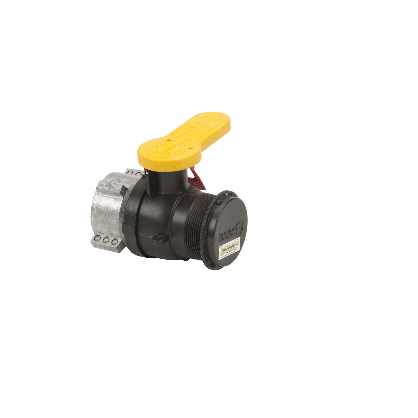 2-inch Poly Spinweld Valve w/ NPT Outlet, Cap/Foil w/ EPDM Mauser | W230239 | Banjo Corporation | Category-Valve, Material-Polypropylene, Size-2-inch