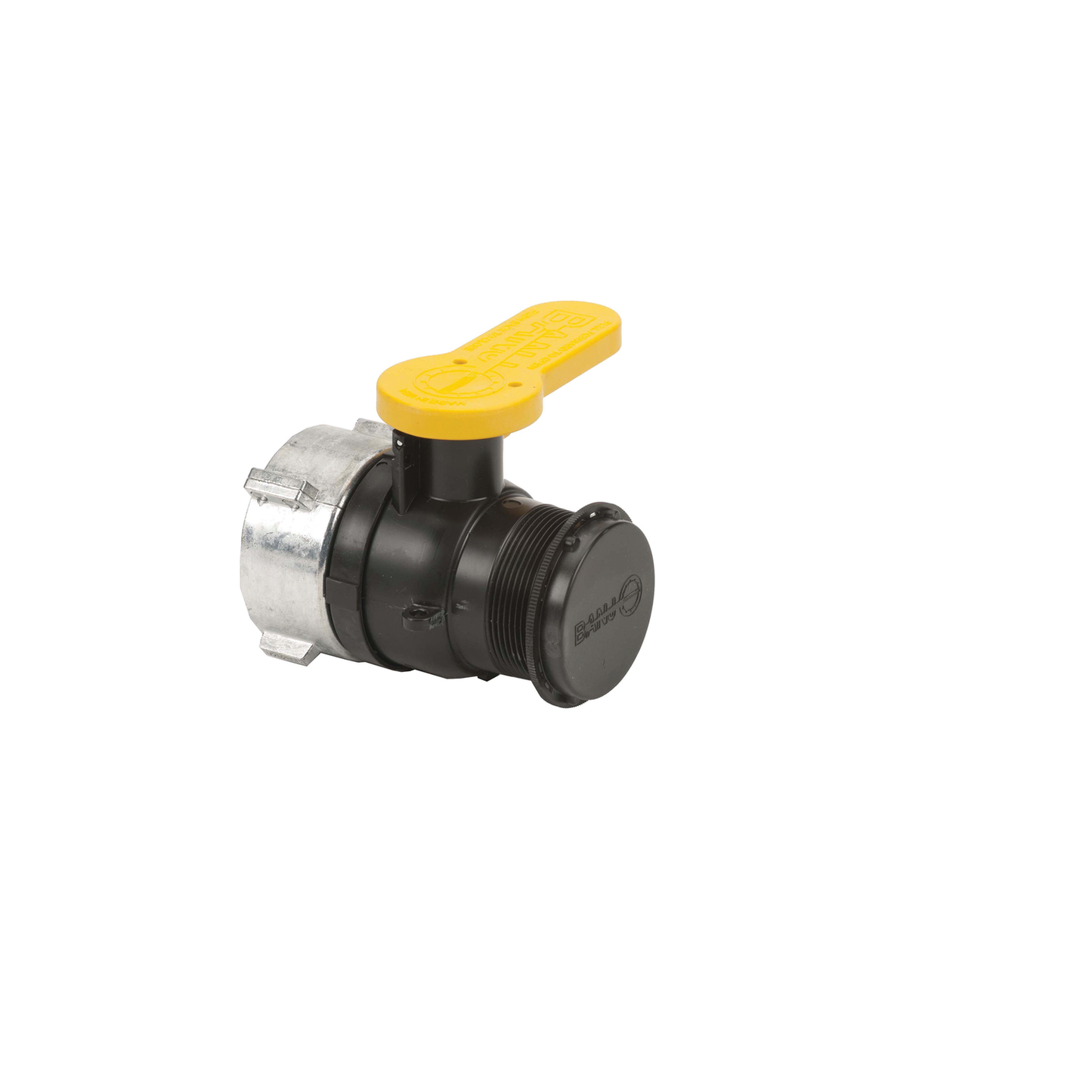 2-inch Poly Spinweld Valve w/ NPT Outlet, Cap/Foil w/ Santoprene | WSMT210FSA | Banjo Corporation | Category-Valve, Material-Polypropylene, Size-2-inch