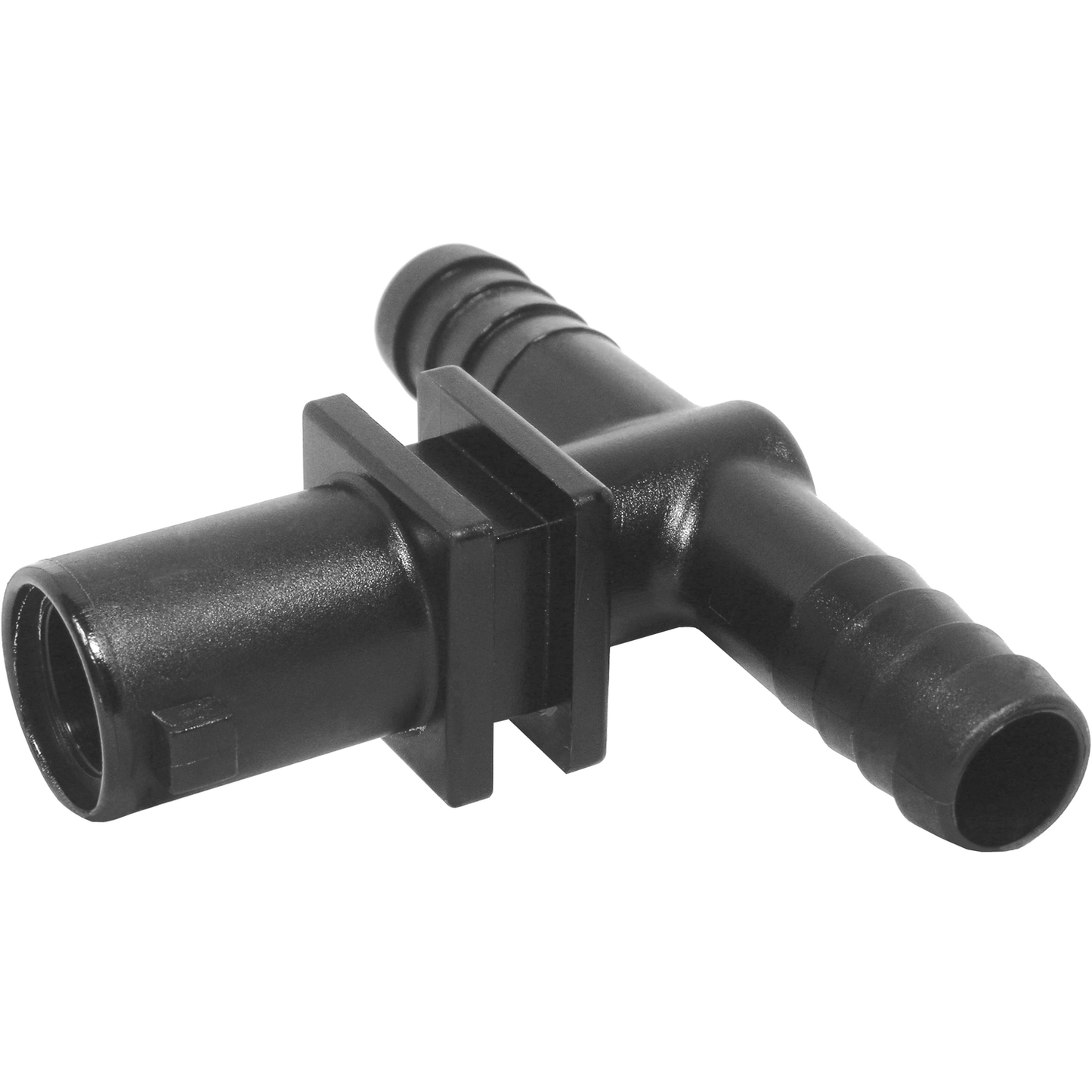 Nozzle Body Tee 1/2-inch w/ Quick Outlet | Y8231009 | TerreMax | Category-Tee, Connector Type-HB, Material-Polypropylene