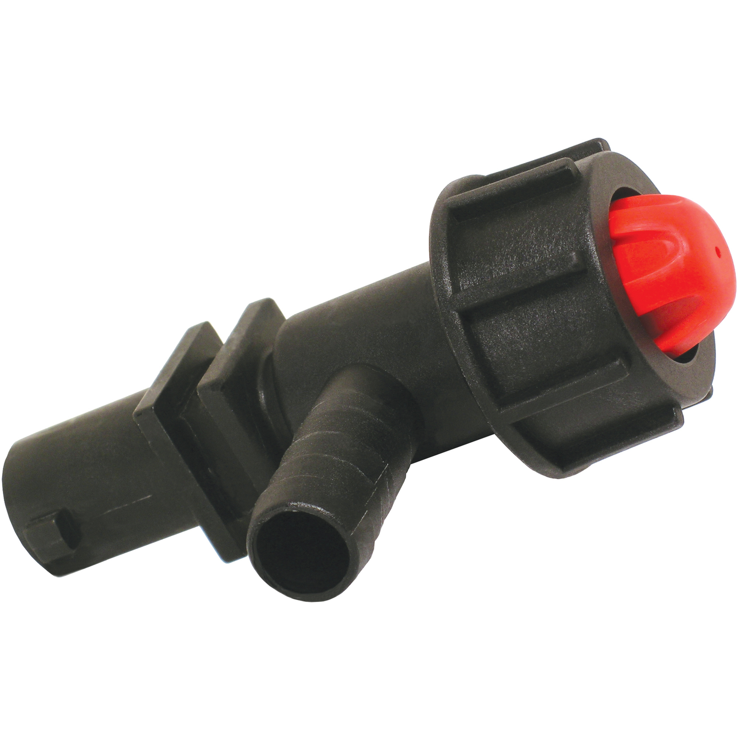 Nozzle Body 1/2-inch Hose Barb Dry Boom w/ Top Diaphragm | Y8235021 | TerreMax | Category-Other, Connector Type-HB, Material-Polypropylene