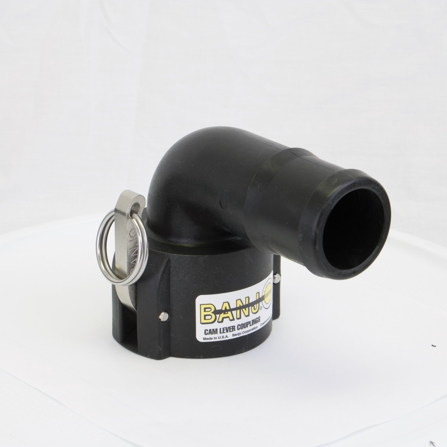 PP Elbow 90 DEG 2-inch FQDC X 2-inch HB | 200C90 | Banjo Corporation | Category-Elbow, Connector Type-Female QDC, Connector Type-HB