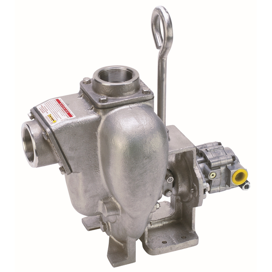 2-inch SS Pump w/ 12 HP Hydraulic Motor | 200PHYSS | Banjo Corporation | Category-Pump, Connector Type-Female NPT, Material-Stainless Steel