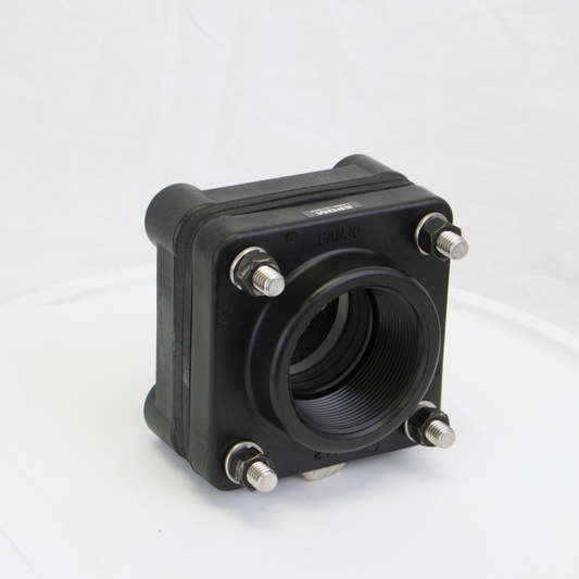 2" X 2" FP Threaded Bolted Tank Flange w/ EPDM Gasket