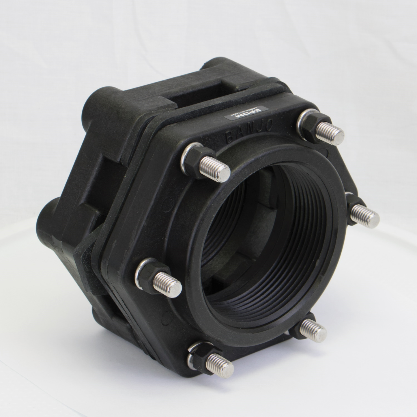 3" X 3" Threaded Bolted Poly Flange w/ EPDM Gasket