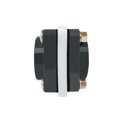 Inside Bolt Double Seal Flange 1 1/2-inch | DS150 | TerreMax | Category-Bulkhead, Connector Type-Female NPT, Material-Polypropylene