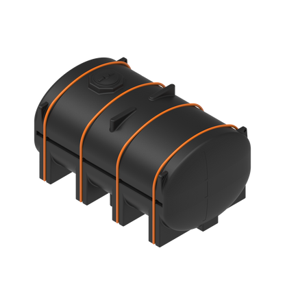 3250 Gallon Flat-Bottom Elliptical Leg Tank with Mounting Hoops