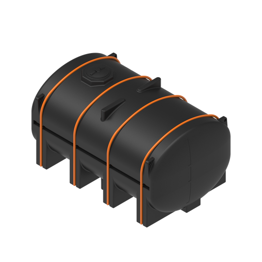 3250 Gallon Flat-Bottom Elliptical Leg Tank with Mounting Hoops