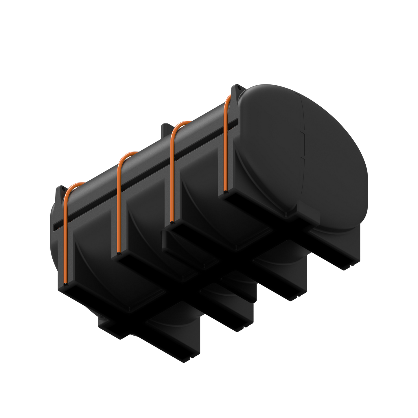 3250 Gallon Flat-Bottom Elliptical Leg Tank with Mounting Hoops
