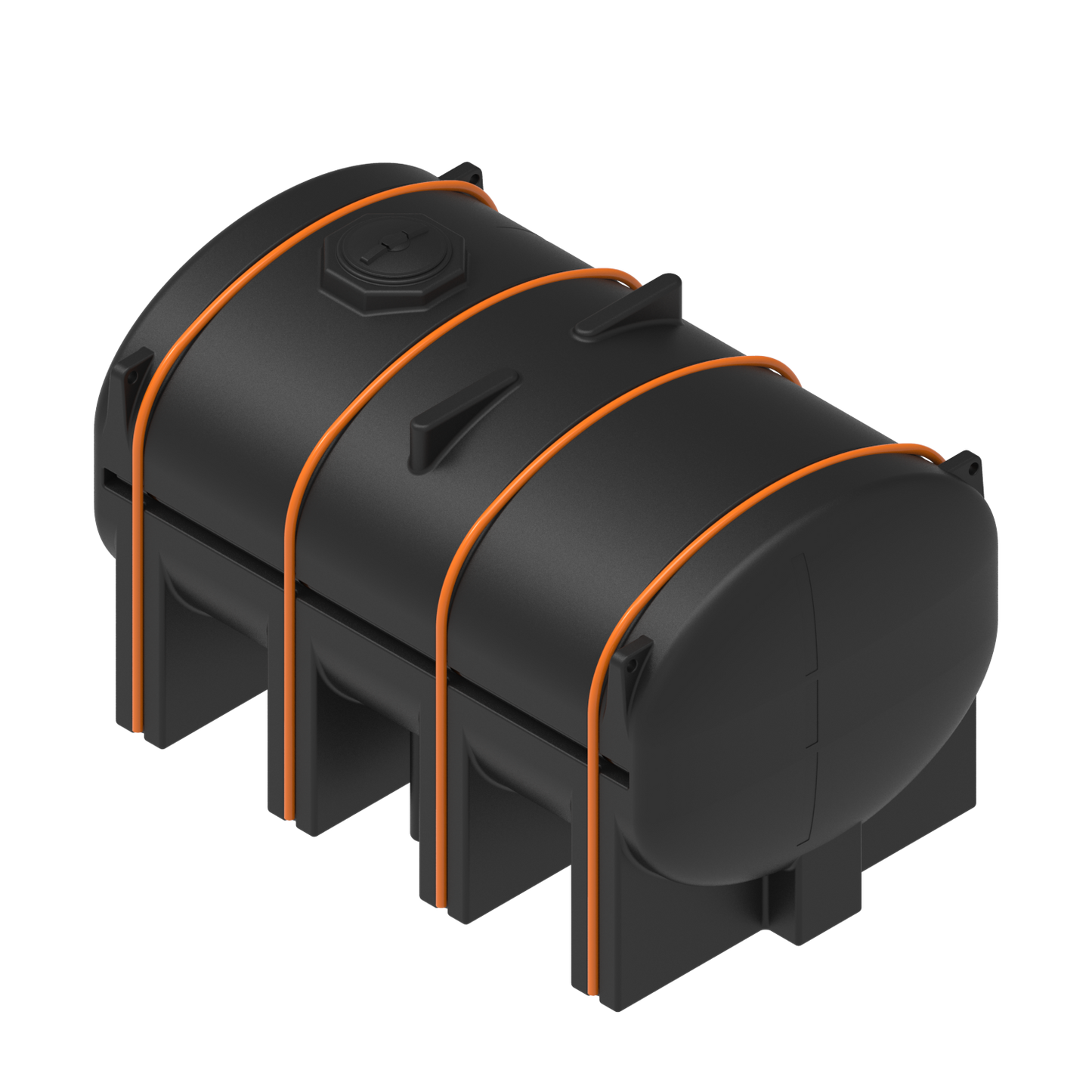 3750 Gallon Flat-Bottom Elliptical Leg Tank with Mounting Hoops