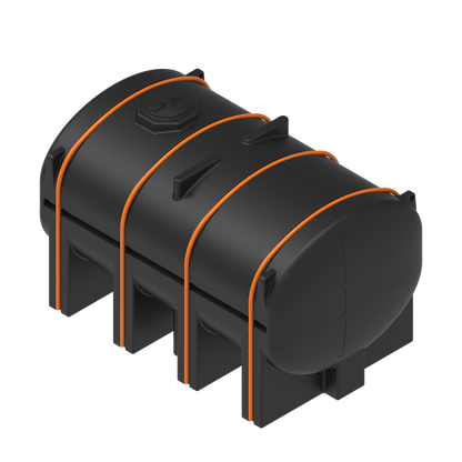 3750 Gallon Flat-Bottom Elliptical Leg Tank with Mounting Hoops