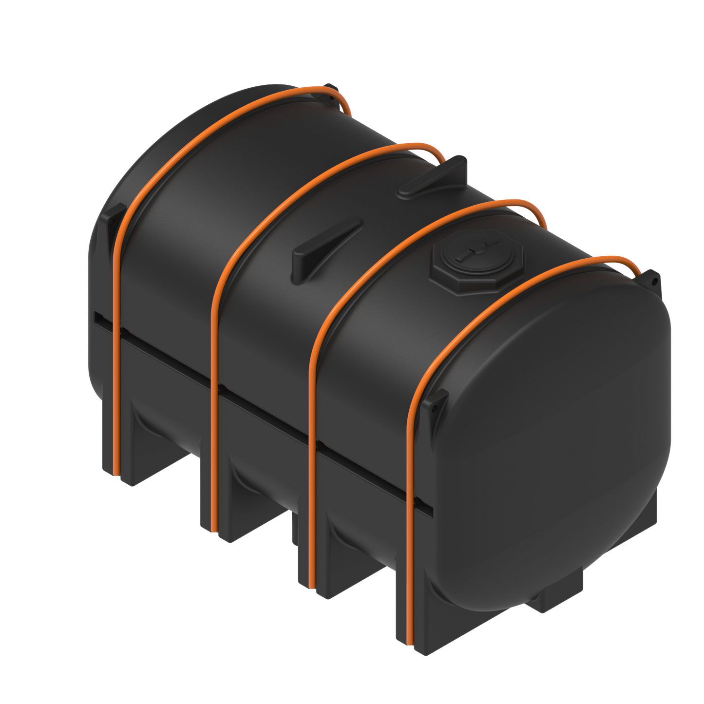 4250 Gallon Flat-Bottom Elliptical Leg Tank with Mounting Hoops