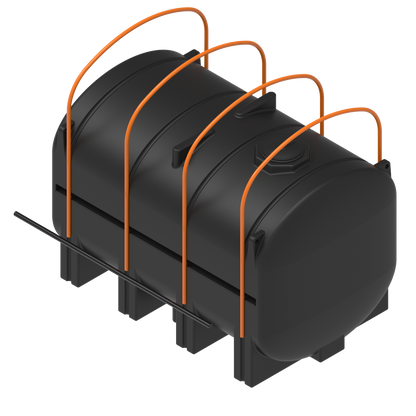 4250 Gallon Flat-Bottom Elliptical Leg Tank with Mounting Hoops