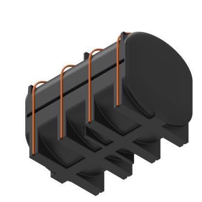4250 Gallon Flat-Bottom Elliptical Leg Tank with Mounting Hoops